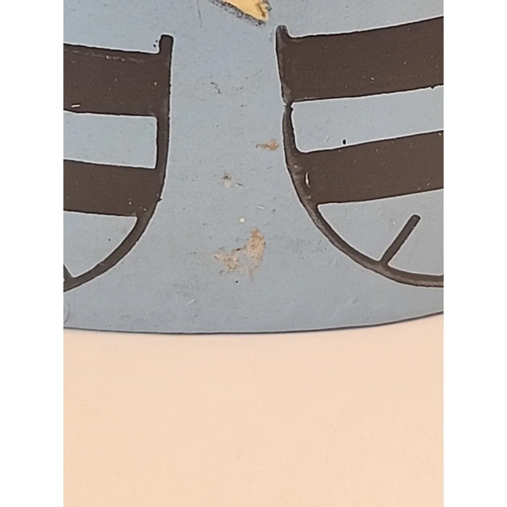 Vintage Ceramic Blue Kitty Cat Money Bank‎ 5.25